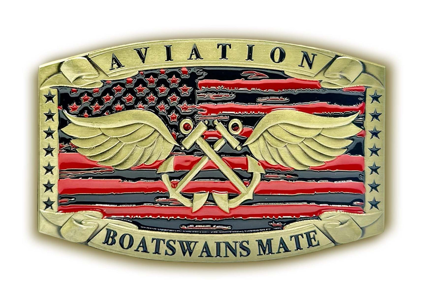 Aviation Boatswain’s Mate Buckle (Red)