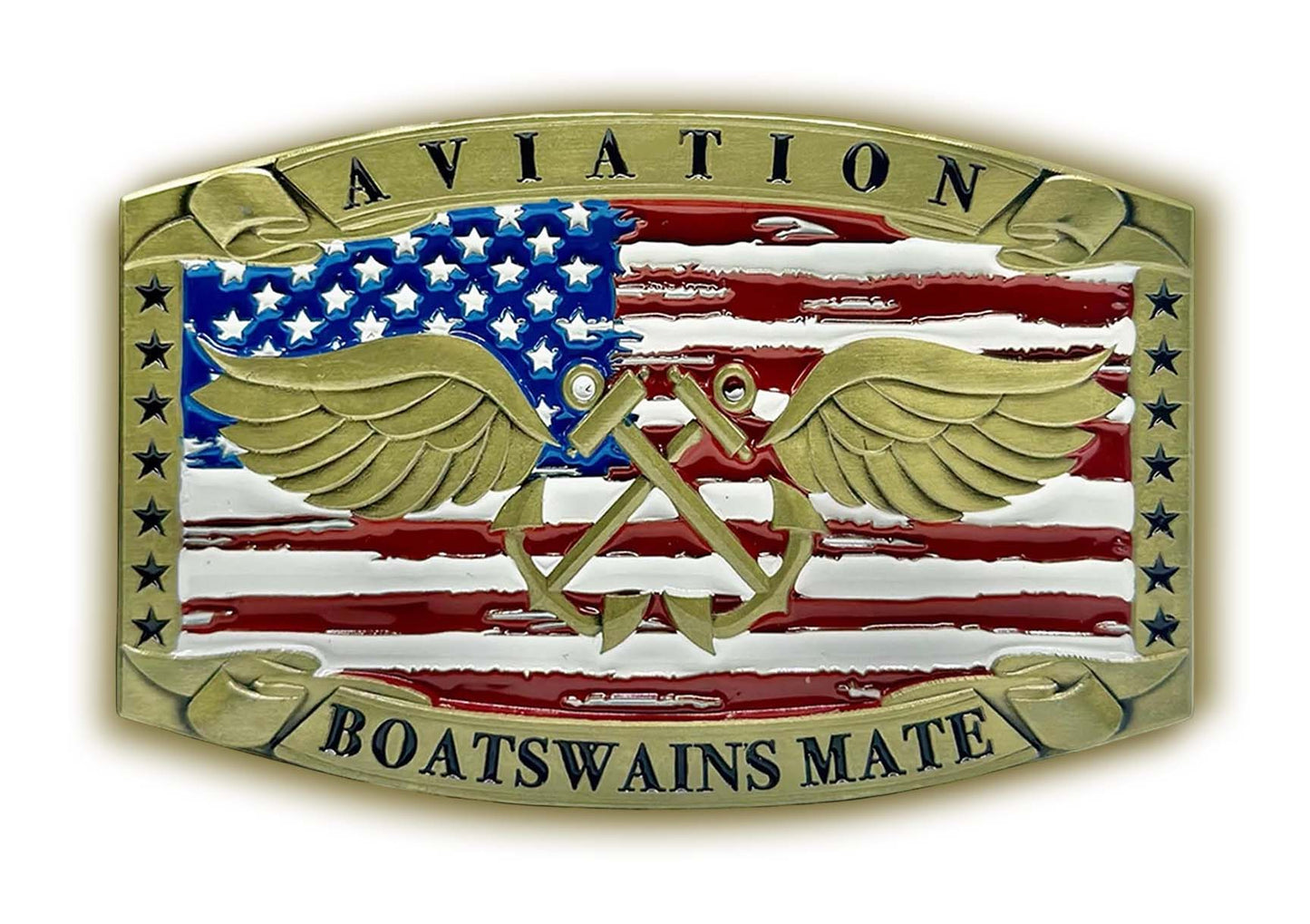 Aviation Boatswain's Mate Buckle (Red White & Blue)