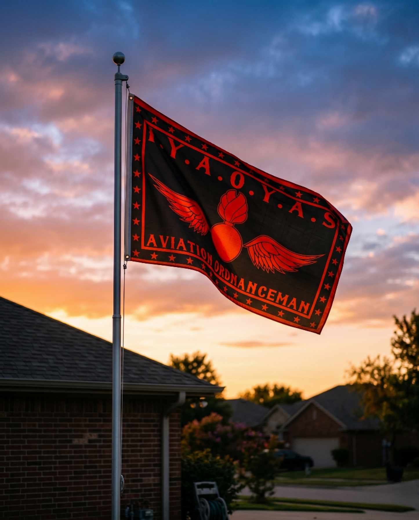 IYAOYAS Flag - U.S. Navy Aviation Ordnanceman 3x5 Pride Flag