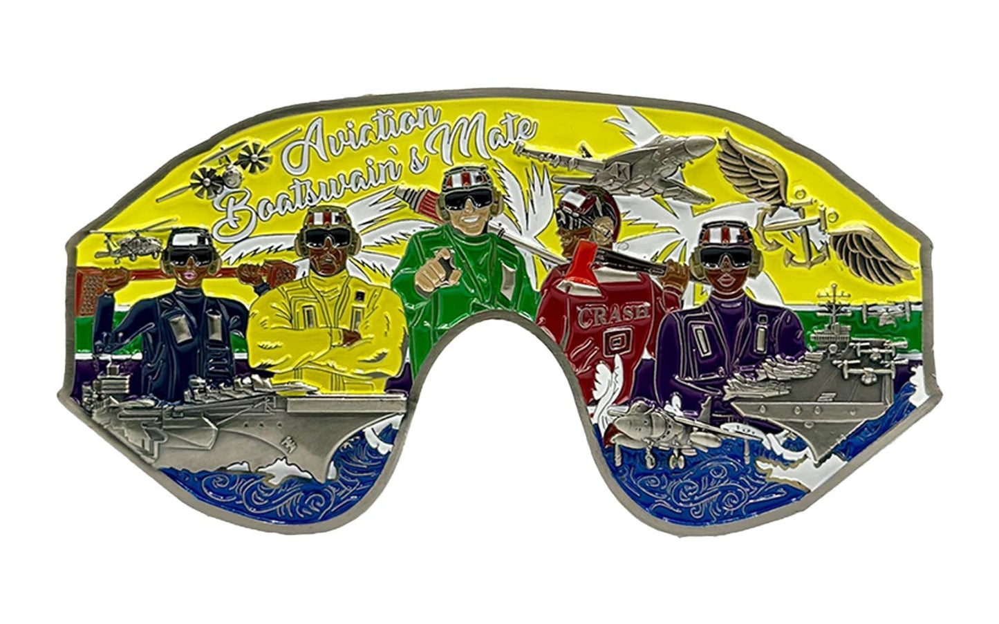 Aviation Boatswain's Mates Goggle Challenge Coin (Blue Shirt)