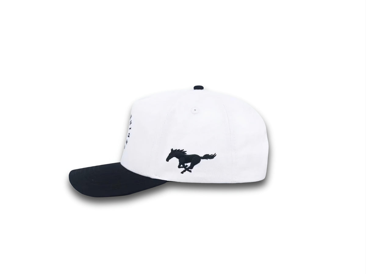 Navy Mustang Snapback Hat right view
