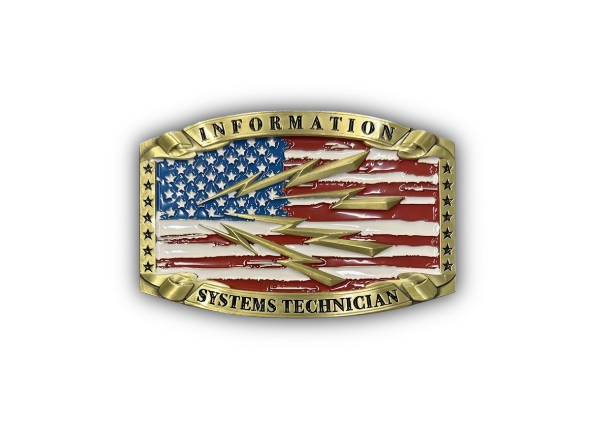 Navy Information Systems Technician Belt Buckle
