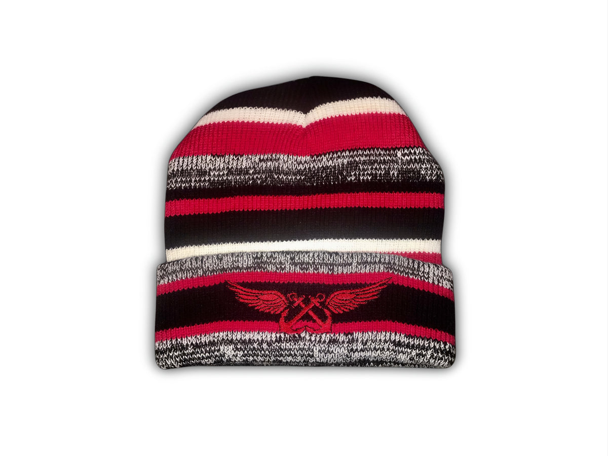 Aviation Boatswains Mate Beanie in red without pom