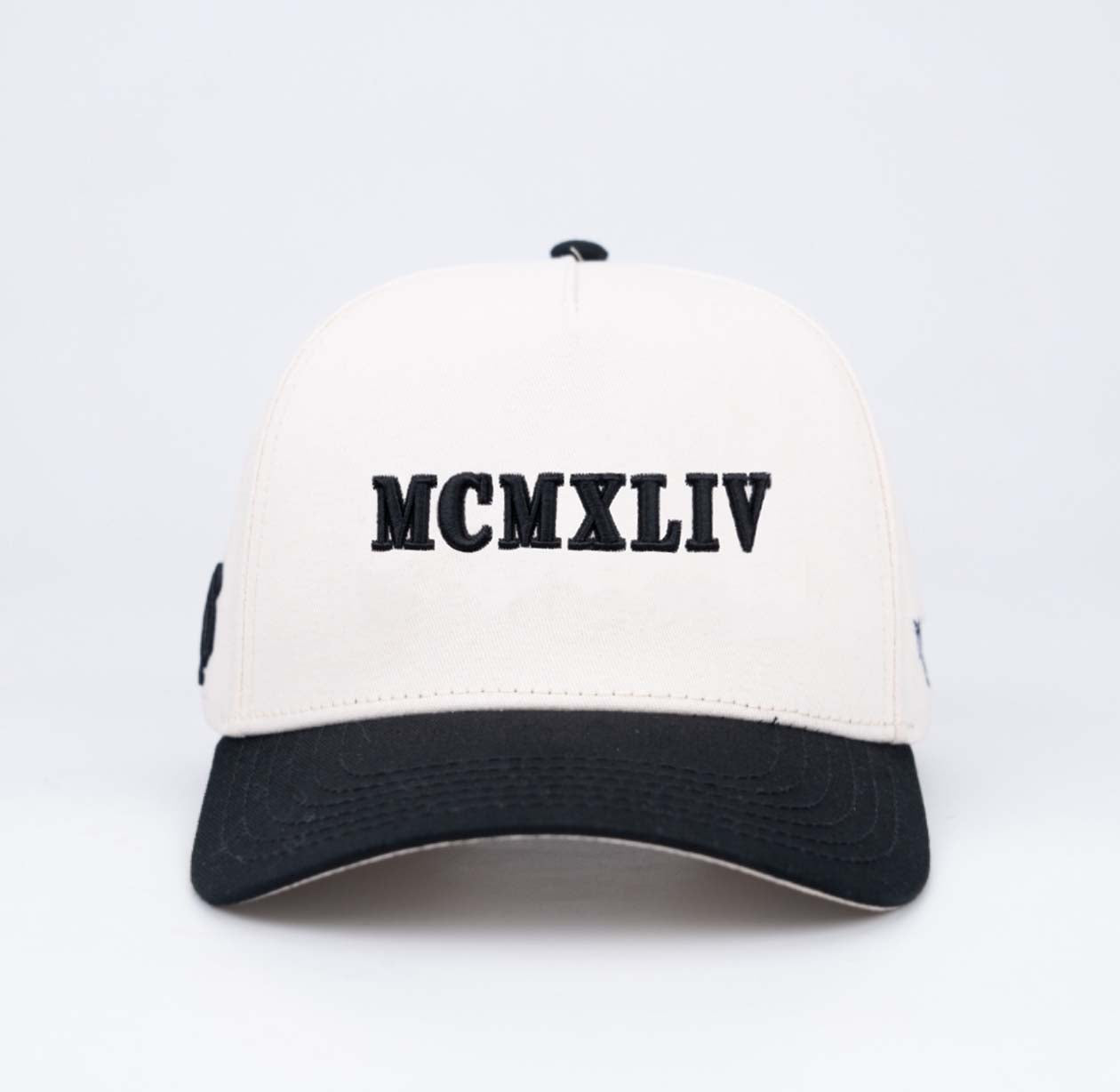 AB 5 Panel Cotton Structured SnapBack (Off-White/Black)