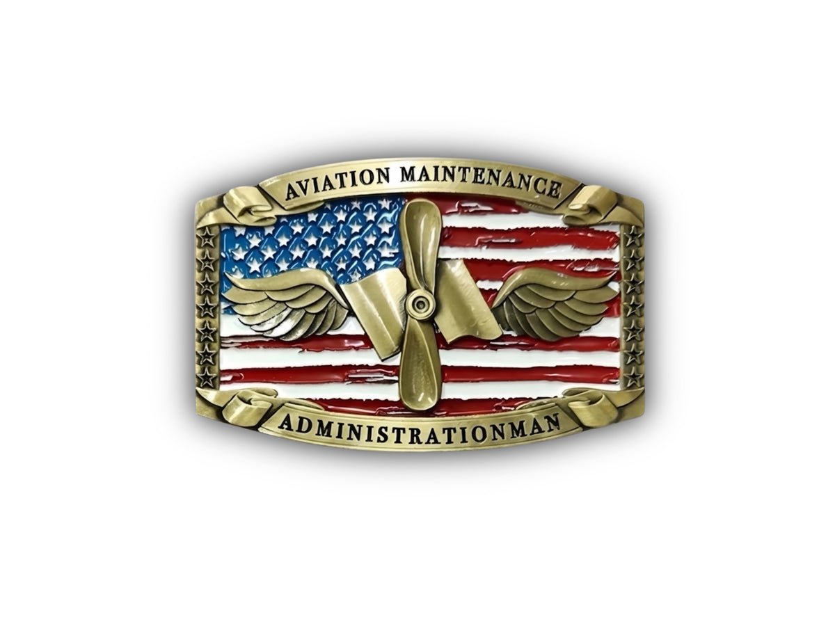 Aviation Maintenance Administrationman Belt Buckle