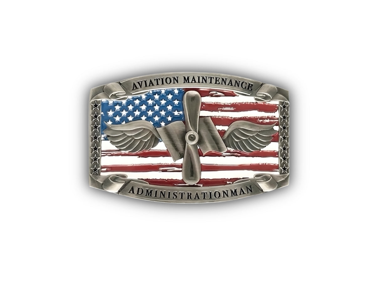 Aviation Maintenance Administrationman Belt Buckle
