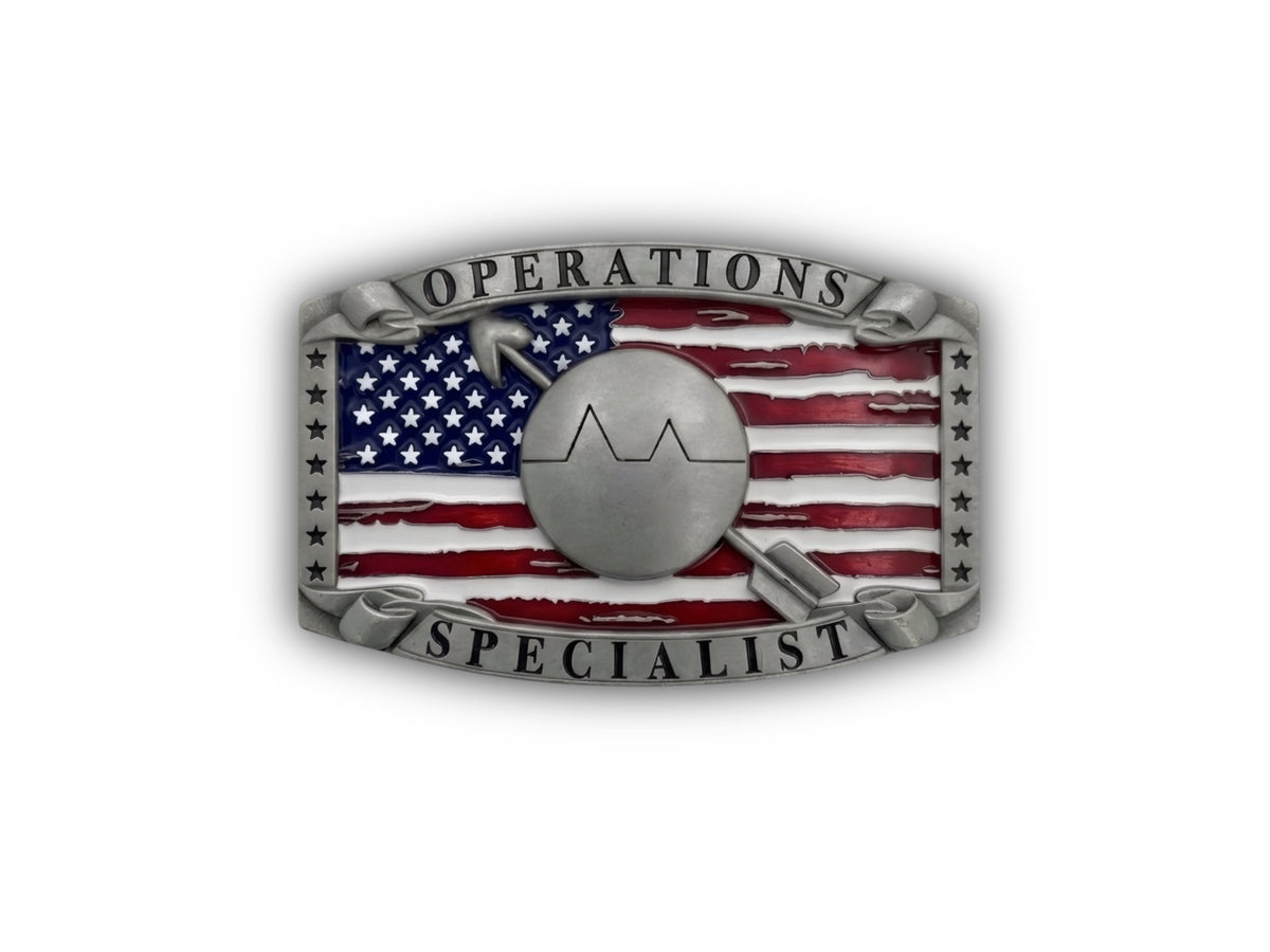 Navy Operations Specialist Belt Buckle