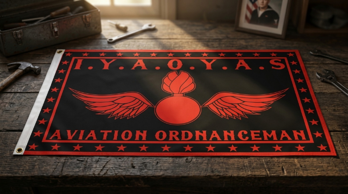 IYAOYAS Flag - U.S. Navy Aviation Ordnanceman 3x5 Pride Flag