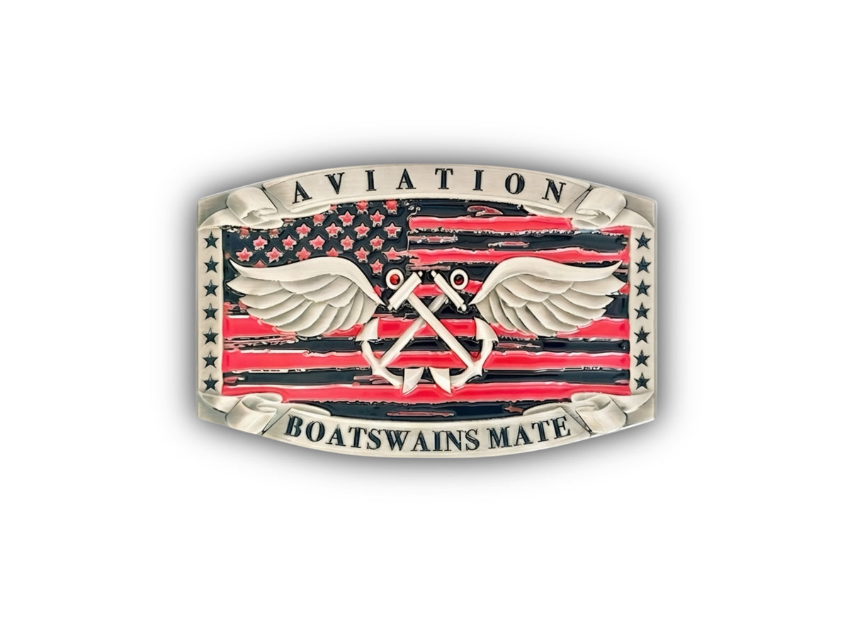 Aviation Boatswain's Mate Buckle Red Shirt - Silver Finish | 1944 Collectibles