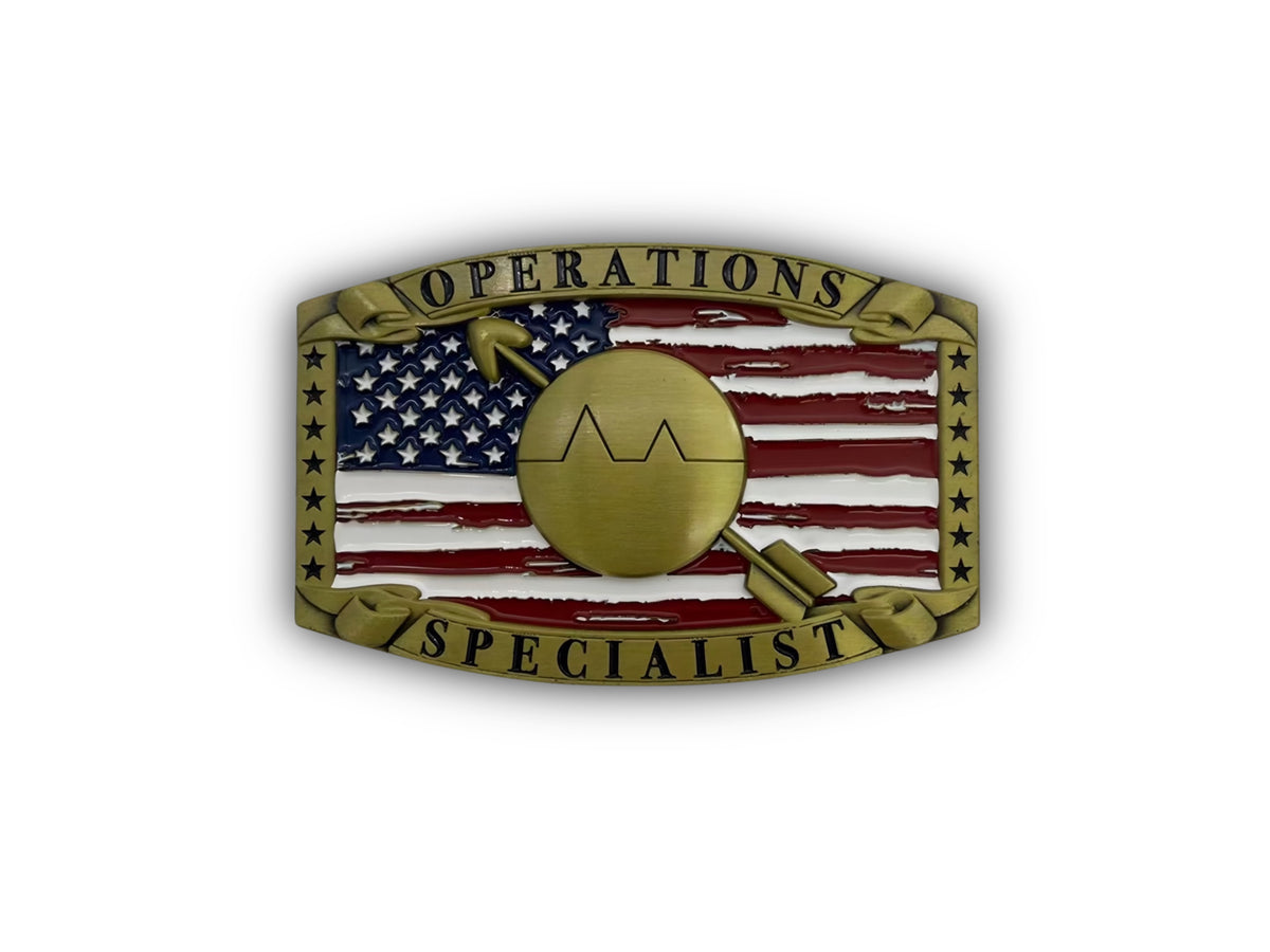Navy Operations Specialist Belt Buckle