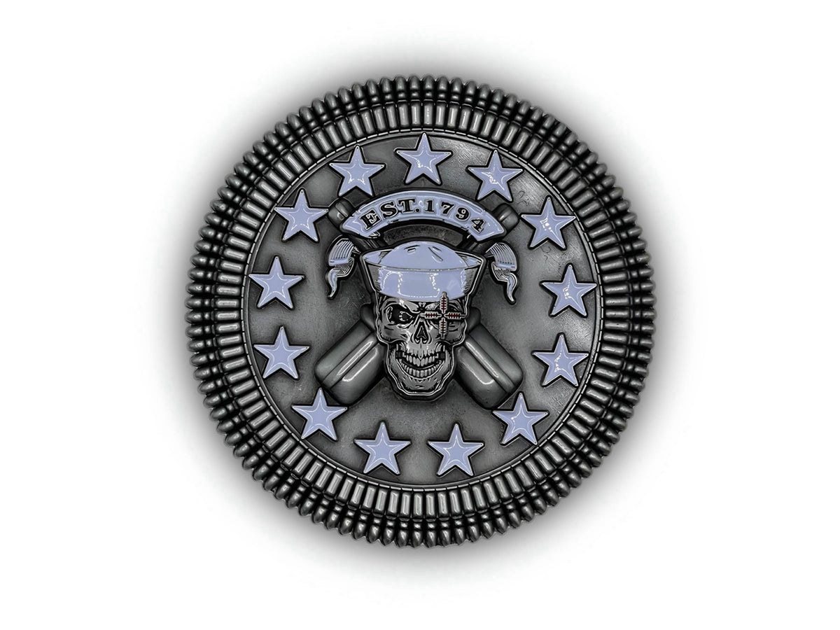 Navy Gunners Mate Challenge Coin front design