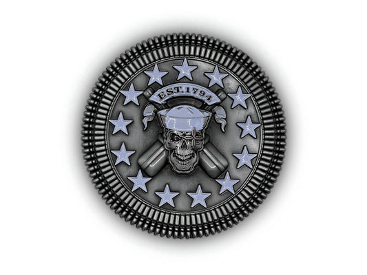 Navy Gunners Mate Challenge Coin front design