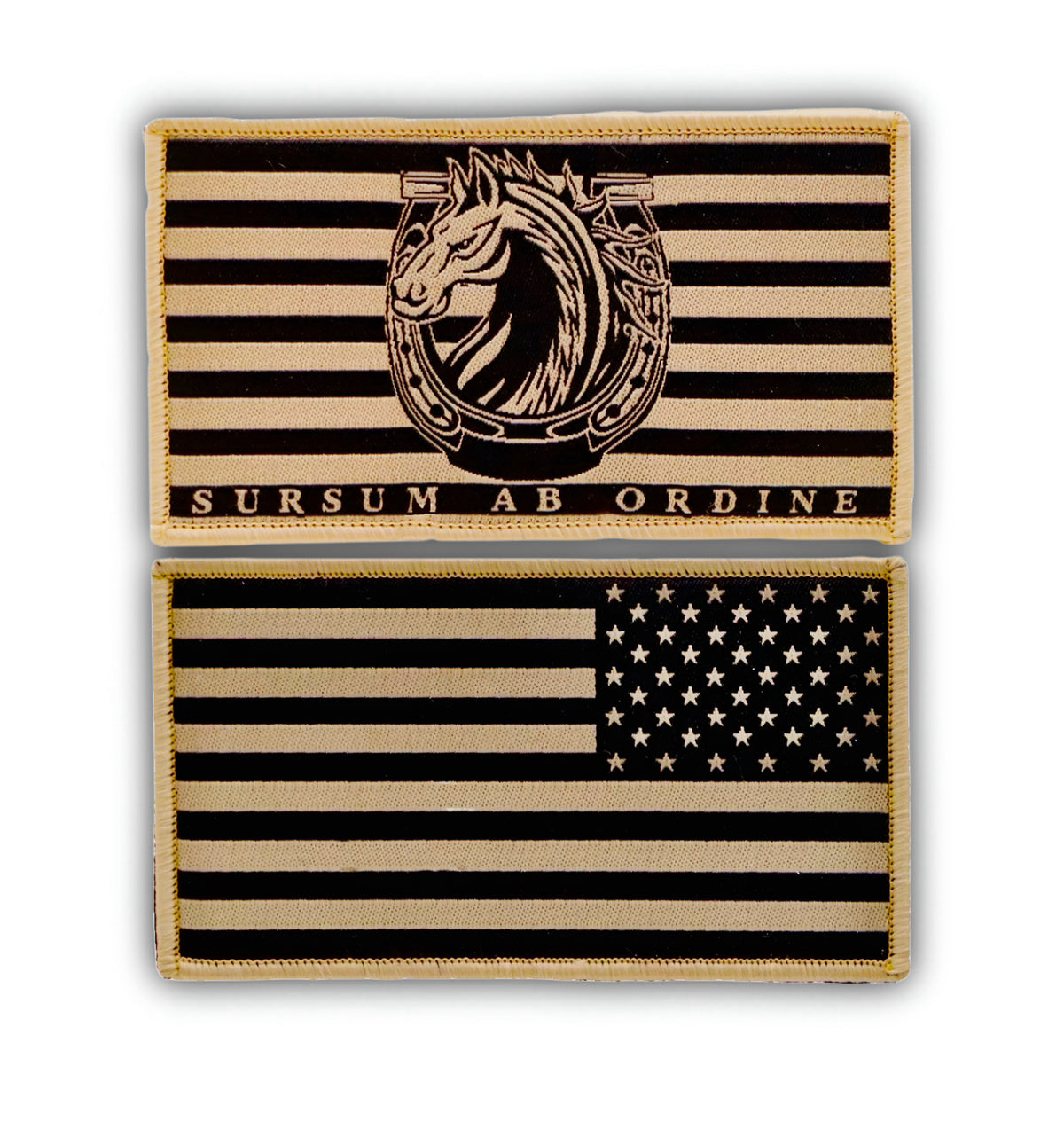 US Navy Organizational Clothing Shoulder Patch 2-piece set Navy Mustang