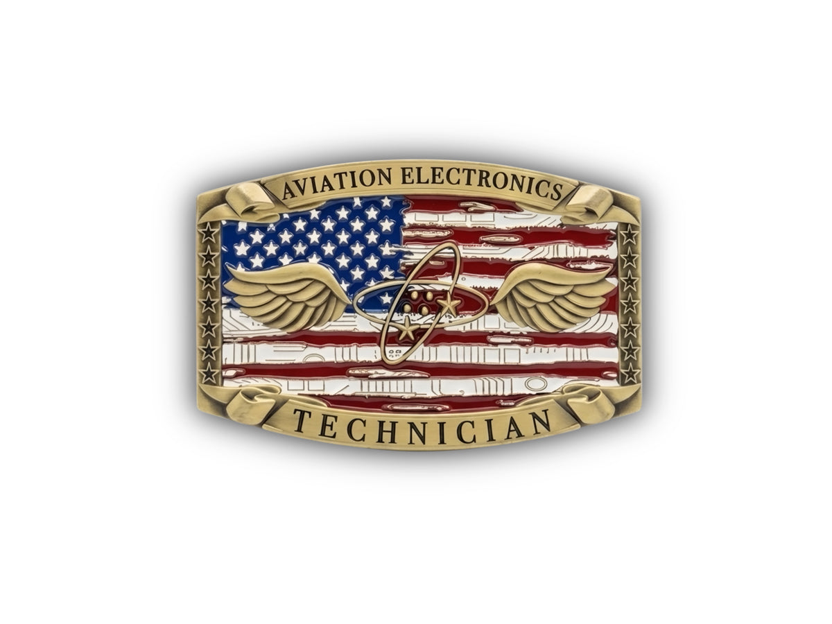 Aviation Electronics Technician Belt Buckle
