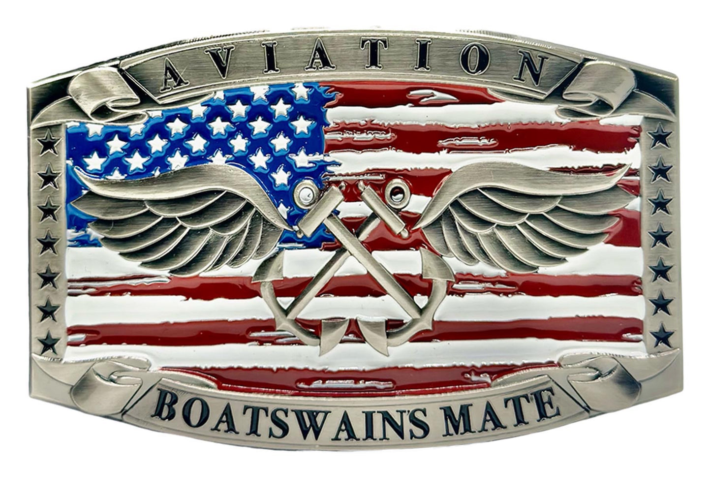 Aviation Boatswain's Mate Buckle (Red White & Blue)