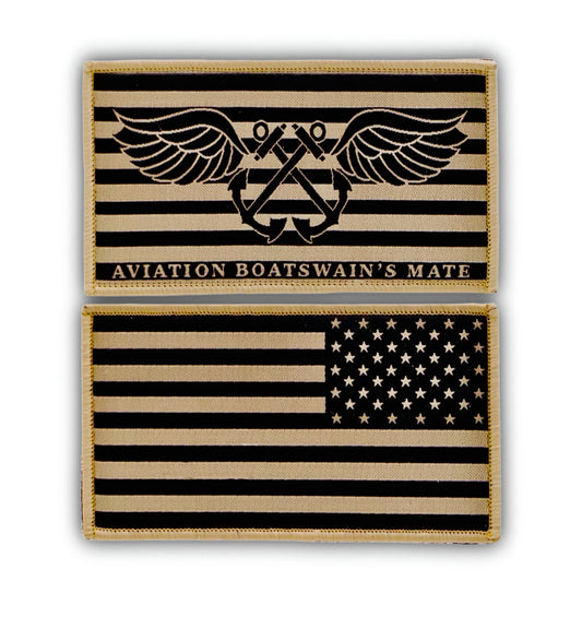 US Navy Organizational Clothing Shoulder Patch 2-piece set AB Khaki