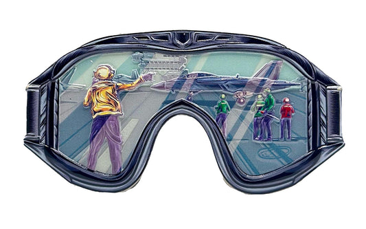 Aviation Boatswain’s Mate Goggle Coin (Yellow Shirt)