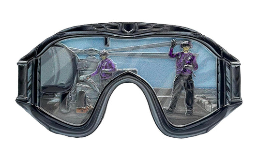 Aviation Boatswain’s Mate Goggle Coin (Purple Shirt)