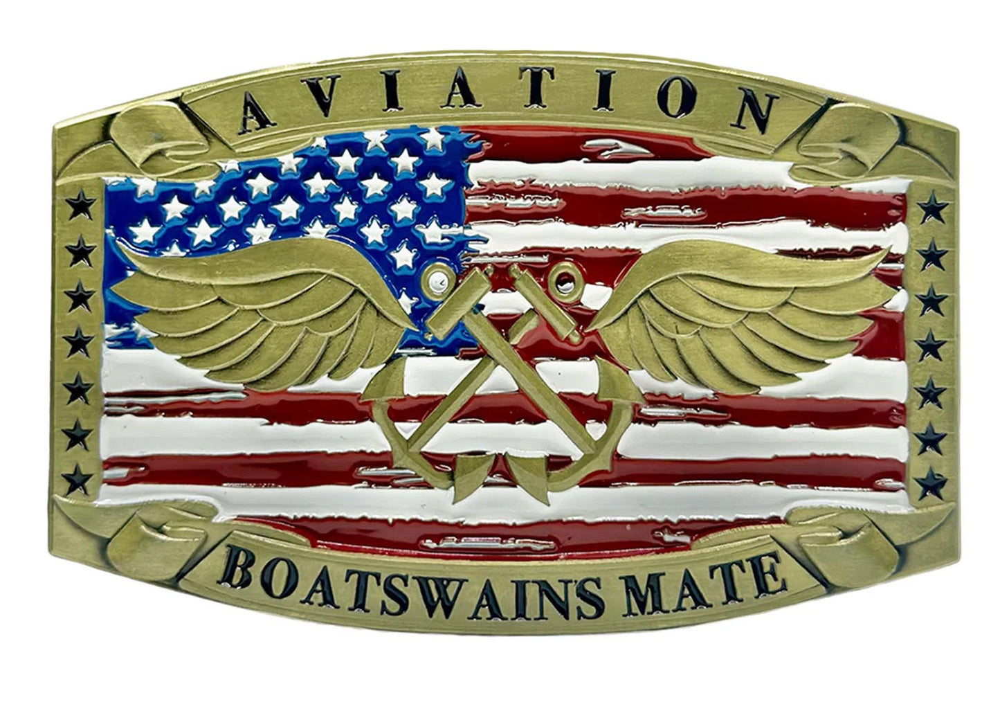 Aviation Boatswain's Mate Buckle (Red White & Blue)