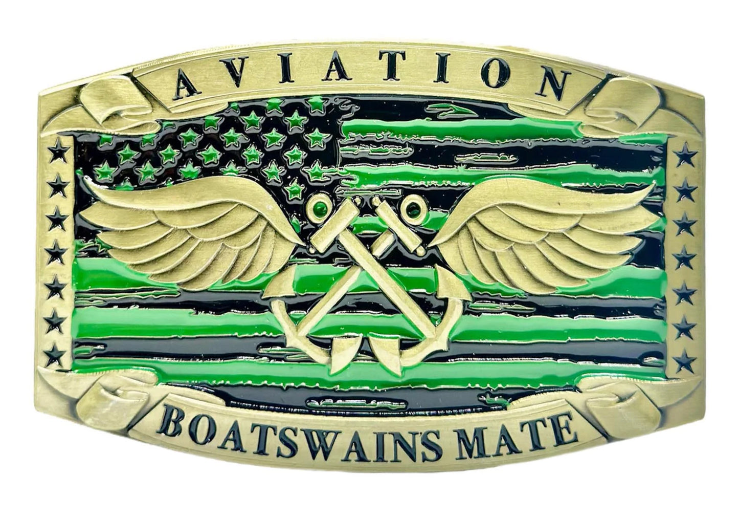 Aviation Boatswain’s Mate Buckle (Green)