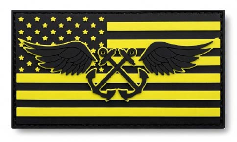 Aviation Boatswain's Mate Silicone Patch - AB Rate PVC Patch with Velcro Backing | 1944 Collectibles
